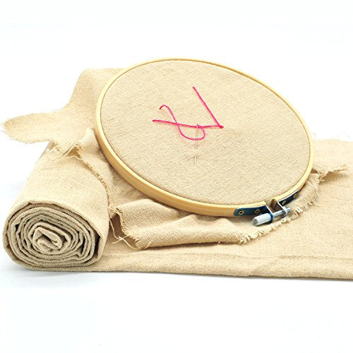 Rose Flavor Natural Linen Needlework Embroidery Fabric Cross Stitching Aida Cloth - color: Natural