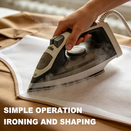 QIDIWIN Iron-On Non-Woven Fusible Interfacing - No-Sew Fabric Structure Support & Stability Ideal for DIY Sewing Quilting Embroidery Crafts, Medium & Lightweight Options (MediumWeight, White) - color: MediumWeight, White