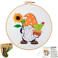 Nuberlic Embroidery Kit for Beginners Adults with Gnome Pattern - color: Kit 1