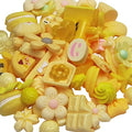 Chenkou Craft 50pcs Lots Mix Assort Easter DIY Flatbacks Resin Flat Back Buttons Scrapbooking (Yellow) - color: Yellow