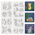BENECREAT 4Sheets 16Pcs Cat Water Soluble Embroidery, 11.7x8.3inch Home Plants Cats Stick and Stitch Embroidery Paper Stabilizer Water Soluble Hand Sewing for Shirts, Coats, Bags - color: Cat