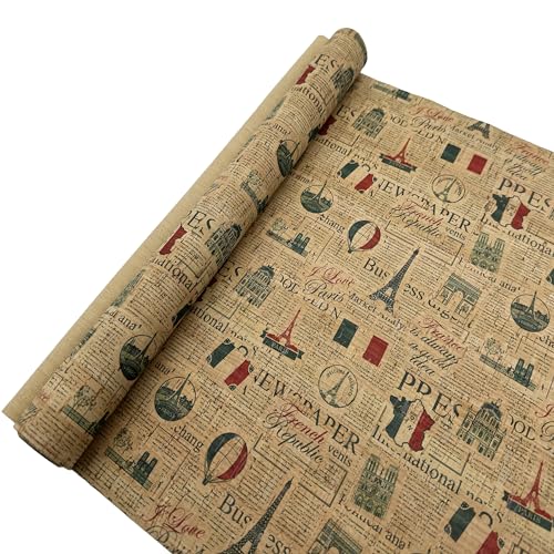 SorenCut Cork Fabric Roll 12.5 x 54 Inch – French Symbol Print Cork Leather Fabric for Earrings, Bow Making, Bags, Wallets & DIY Sewing Projects – Vegan Leather Alternative Craft Sheet - color: French Symbol