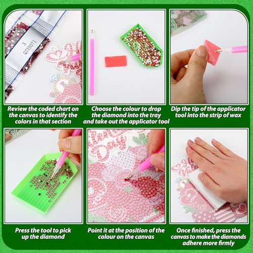 Cinnvoice Seasonal Diamond Art Hanging Kit,12 Pcs,Mason Jar - style: Mason Jar