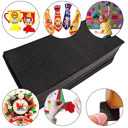 Jtnohx Self Adhesive Felt Sheets Adhesive Backed Felt Fabric Black 33Pcs - color: Black