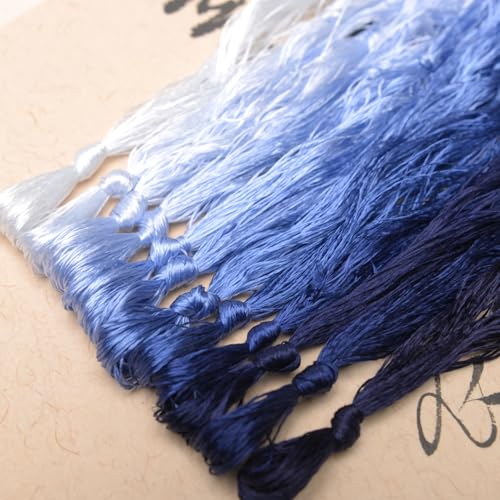 100% Mulberry Silk Embroidery Thread 12 Colors 110m Each (20) - color: 20