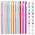 Mayboos 35 Pcs Crochet Hooks Set, Colorful Metal Crochet Hooks 2.0mm~10.0mm - size: 35 Pack