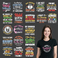 20Pcs Funny Sarcastic DTF Transfers Ready to Press Iron on Design - color: Funny Sarcastic