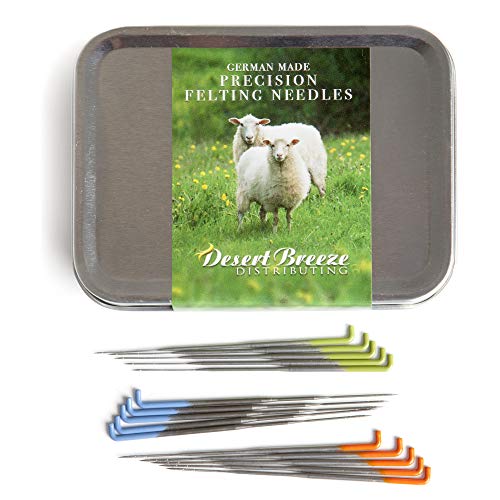 Needle Felting Kit, Basic Tools with 15 Groz-Beckert Needles, Pad & Case