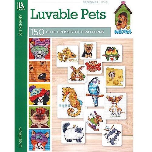 LEISURE ARTS Cross Stitch Luvable Pets Cross Stitch Book, Patterns, Books, Pattern Book, Design Books, Design Books