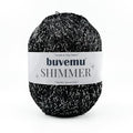 Shimmer Metallic Thread for Crochet, Lace, Embroidery, Black,Silver Glitter - color: Black, Silver Glitter, size: 1 Pack