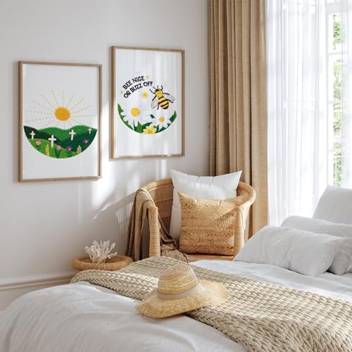 Louise Maelys Christian Cross Sunrise Embroidery Kit for Beginners - color: Easter Sunrise
