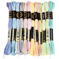12 Skeins 105 Yards Colorful Friendship Bracelet String for Craft - color: Light Color Schemes