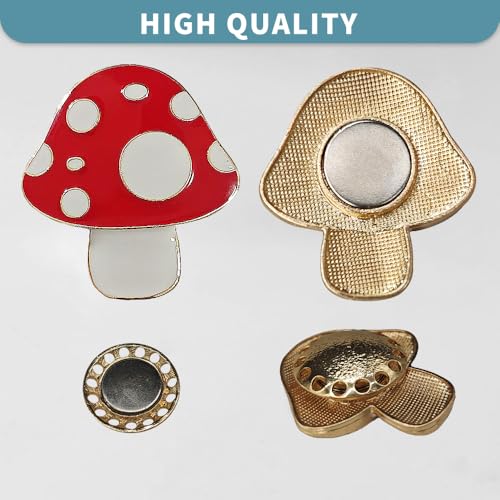 Magnetic Needle Minder Magnet Embroidery Accessories and Supplies Embroidery Needle Holder Cross Stitch Holder Needlework Supplies (Cardinal) (Mushroom) - size: Mushroom