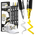 4 Fabric Markers, Fabric Paint Permanent for Clothes, Acrylic Paint Pens
