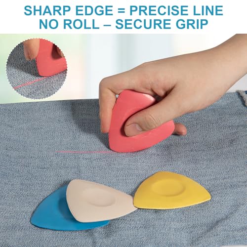 4 Pack Tailors Chalk, Washable Sewing Chalk for Fabric