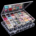 Noverlife 36 Grids Clear Plastic Organizer Boxes, Jewelry Storage Container - size: 36 Grids - 2 Packs