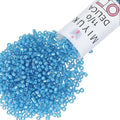 Miyuki Delica Seed Beads - color: DB1783 - White Lined Capri Blue