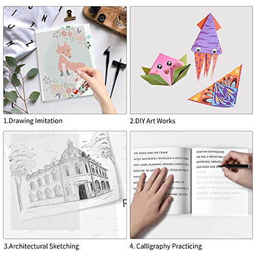 100 Sheets White Tracing Paper 100 Sheets Carbon Transfer Paper and 5 Pieces Ball Embossing Styluses for Wood Burning Craft, Paper, Canvas and Other Art Craft Surfaces - color: Black, White