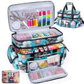 AMOIGEE Large 15" Double-Layer Sewing Organizer Bag w/Detachable Dividers - color: Jasmine Blue