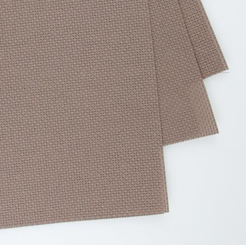 KCS 3 pc of 12" x 18"(30cmx45cm) Counted Cotton Aida Cloth Cross Stitch Fabric (Coffee,14CT) - color: Coffee, size: 14CT