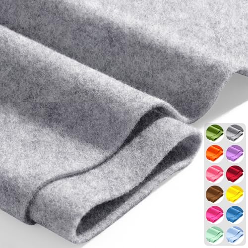 Heather Grey 36" X 36" Felt Fabric Sheet - 1.6mm Thickness - color: Heather Grey, size: 36" x 36"