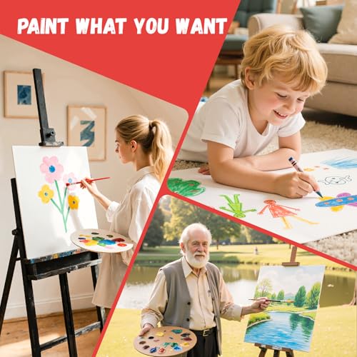 Simetufy 12 Pack 16x20 Inch Flat Canvas Panels Large Painting Boards - size: 16"x20"