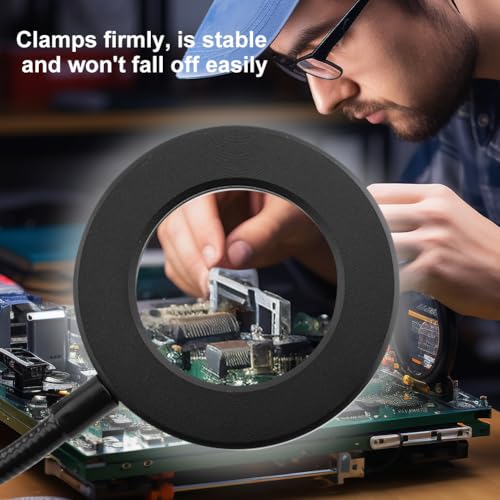 5X Magnifying Glass with Light, Hands Free Clip on Magnifier Lamp