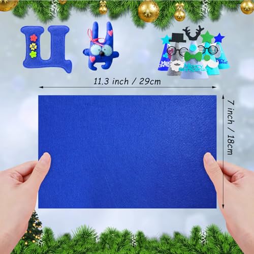 Jtnohx Felt for Crafts, 16 Pcs Felt Fabric, 7"×11.3" Stiff Felt Sheets, Craft Felt Square for Sewing (Dark Blue) - color: Dark Blue