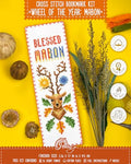 Povitrulya Cross Stitch Bookmark Kit “Mabon“ – Counted DIY Embroidery Set for Adults & Beginners, Autumn Equinox Pagan Wiccan Alban Elfed Harvest Festival Needlework Gift - color: Mabon