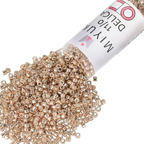 Miyuki Delica Seed Beads - color: DB0433 - Galvanized Champagne