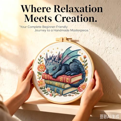 niurenmaoyi Dragon Embroidery Kit for Beginners,Sewing Kit for Adults - color: Embroidery Kits-0621-15