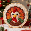 DIY Punch Needle Kits Thanksgiving Day Turkey 20x20cm-1