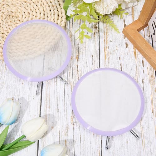 GORGECRAFT 2Pcs Plastic Embroidery Hoops Spring Tension Shed Embroidery Hoop Cross Stitch Hoops Circle Round Ring Frame for Handy Sewing Embroidery Cross Stitch Beginners 6.1 x 5.1 x 0.7inch - size: 6.1 x 5.1 x 0.7 inch