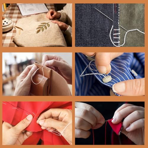 Big Eye Steel Sewing Needles Kit - Hand Sewing Kit with 5 Sizes of Big Eye Steel Needles, Needle Threaders, Sewing Ripper, and Sewing Thread. Travel and Wedding Emergency Sewing Kit with Storage Case - style: 43pcs