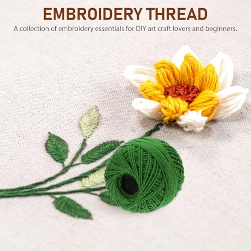 48pcs Crochet Thread Cotton Yarn Balls Rainbow Color Embroidery Floss Cross Stitch Colorful Cotton Floss Embroidery Thread DIY Sewing Material for Hand Stitching Craft Projects