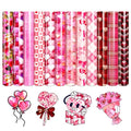 Tintnut Pink Hearts Heat Transfer Vinyl,12 Pcs 12×10in Iron on Vinyl - color: Pink-12