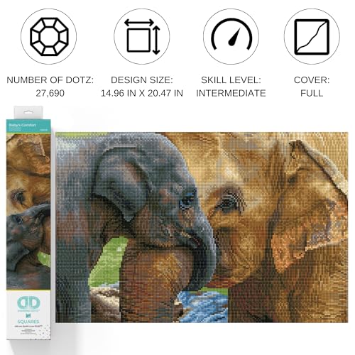 DIAMOND DOTZ Baby's Comfort Diamond Painting Kit for Adults with Gems