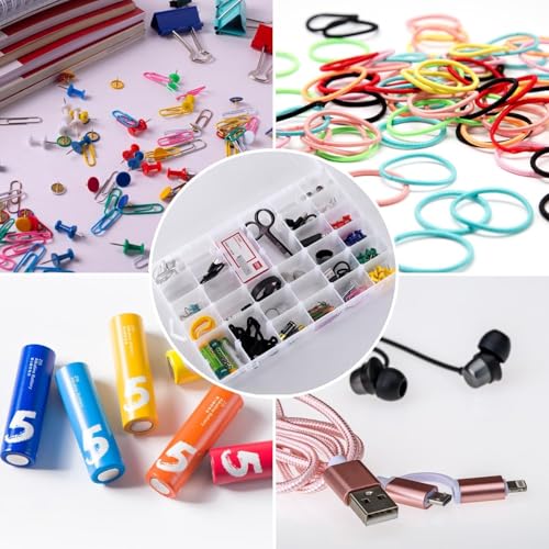 Clear Visible Plastic Storage Box with Removable Dividers, 36 Grids, Suitable for Jewelry, Screws Hardware Accessories Organizer, Crafts, Fishing Tackle - size: 36Grids 1pcs