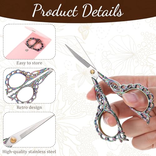 Crochet Scissors with Cover Embroidery Scissors Small Sharp Craft Scissor Sharp Pointed Tip In A Pouch Stainless Steel Embroidery Scissor for Precise Cuttin Craft and Sewing Supplies