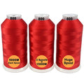 New brothread Huge Spools Embroidery Machine Thread -3xRed - color: 3xRED