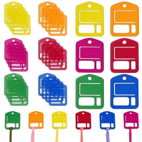 PH PandaHall 6 Colors Embroidery Floss Drops 30pcs Acrylic Embroidery Thread Bobbins Cross Stitch Thread Bobbin Winding Threads Bobbins Organizers for DIY Craft Sewing Projects Storage, 1.5x1.9 Inch - color: Yellow Red Green Blue