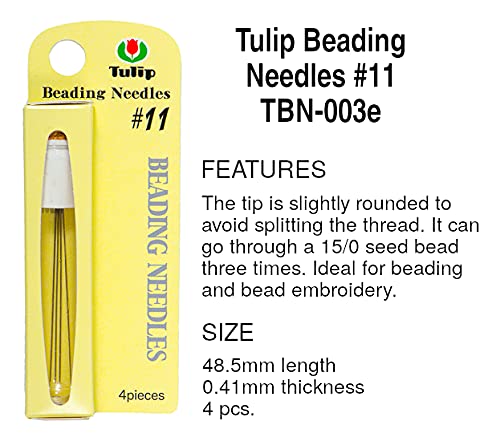 Tulip Beading Needles Bundle of 3 Packs: Size 10, Size 11 & Size 12-1 Pack of Each - TBN-001e, TBN-003e, TBN-004e, Japanese Needles for Seed Beads