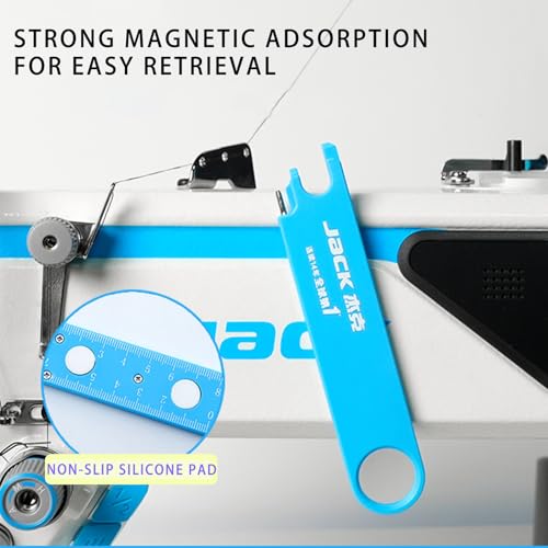 Automatic Needle Threader for Sewing Machine, 3-in-1 with Measuring Gauge & Magnifying Glass, Magnetic Sewing Tool Accessory for Needles Size 10+