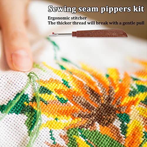 12 Pcs Sewing Seam Rippers Plastic Thread Cutter Handy Stitch Ripper Tag Sewing Thread Removers Crafting Removing Threads Stitch Ripper Sewing Tools for Needle Work Patterns and Clothes