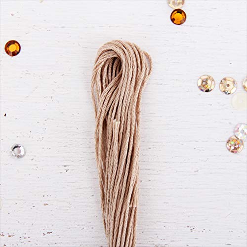 12 Skeins ThreadArt Cotton Embroidery Floss, Beige - color: Beige