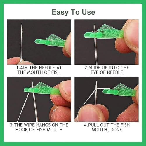 6Pcs Fish Mouth Sewing Machine Needle Threader, Automatic Sewing Needle Threader, Fish Type Needle Threader, Quick Sewing Machine Loop Easy Selfthread Needle Threaders Sewing Tools