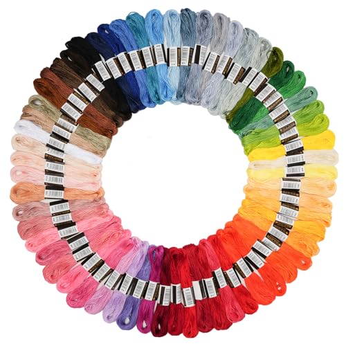 70 Skeins Embroidery Thread Friendship Bracelet String Floss Kit Yarn