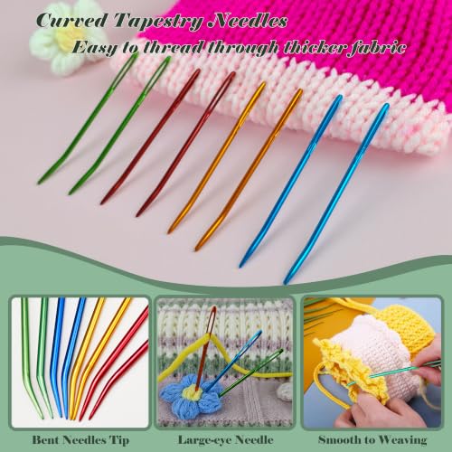 DeliaVo 49 Pcs Assorted Yarn Needles,Tapestry & Darning Needles for Yarn - color: Colorful 49Pcs