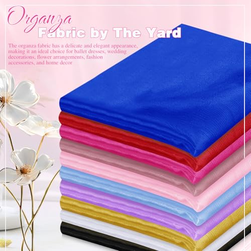 VACVELT Hot Pink Sheer Organza Fabric by The Yard 60" Wide (2 Yards) - color: Hot Pink, size: 2 Yards