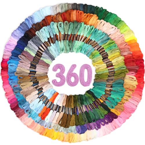 LOVIMAG Embroidery Thread 360pcs Friendship Bracelet String Floss Kit Yarn - style: 360p Colors